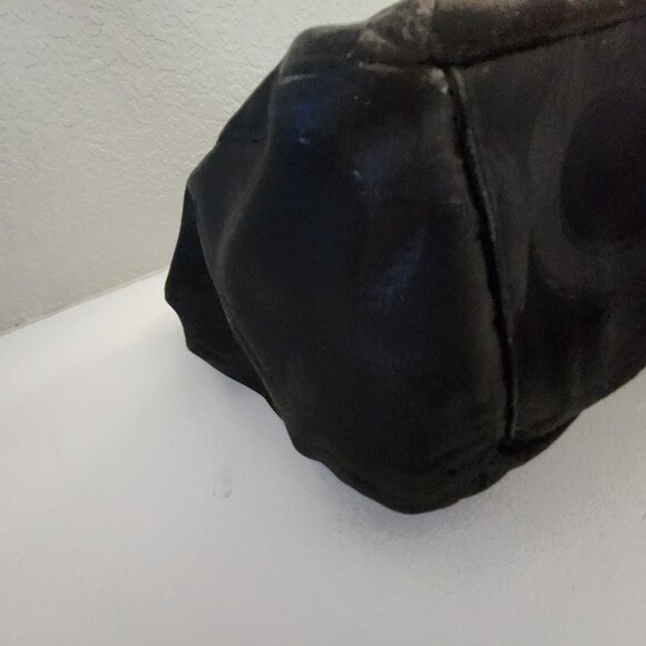 Euc Coach Mia Metallic Lurex Black Shoulder Bag w/Wristlet - Picture 12 of 16